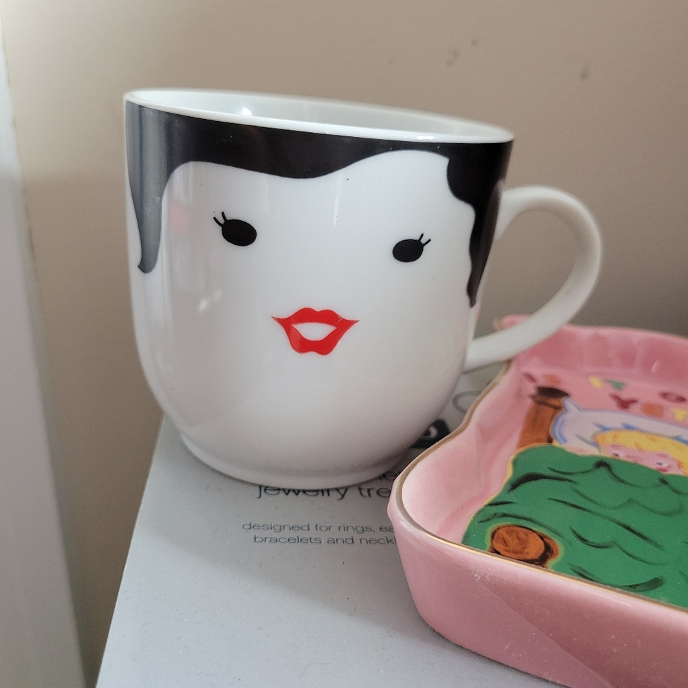 Lady Face Mug Cup ~ Isn't She Lovely?! ~ EUC ~ Made in Japan ~ Mod ~ Pop Art - Picture 11 of 13